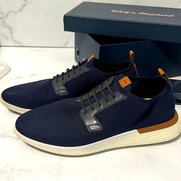 Men’s Wolf and Shepherd Navy Blue Dress Loafers Size 10.5, very nice, near mint! - Picture 2 of 4